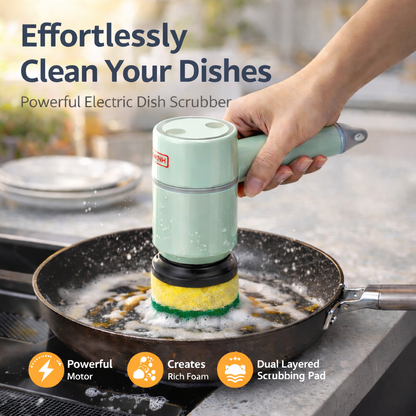 Electric Dishwashing scrubber, USB Rechargeable Cordless Kitchen Scrubber