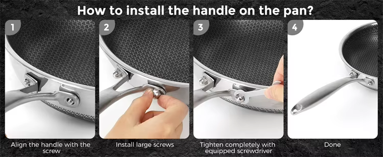 11” Hybrid Nonstick Frying Pan – Stainless Steel, PFOA-Free, Dishwasher Safe Skillet for All Cooktops