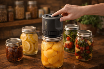 Electric Mason Jar Vacuum Sealer – Portable, Rechargeable, Type-C Powered, Quiet Operation, -60kPa Suction, Auto Stop, for Food Preservation